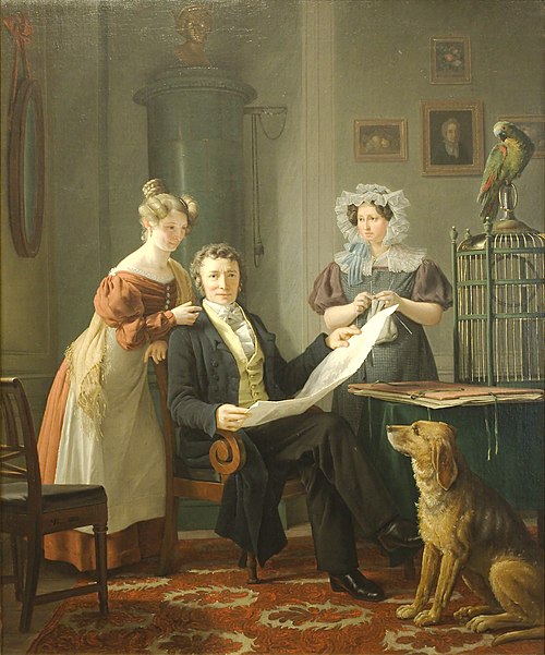 The Surgeon with Wife and Daughter, 1829, Martinus Rørbye