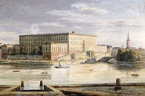 The Royal Palace, Stockholm, 1848, Martinus Rørbye