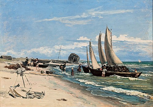 The Beach at Skagen Vesterby, 1847, Martinus Rørbye