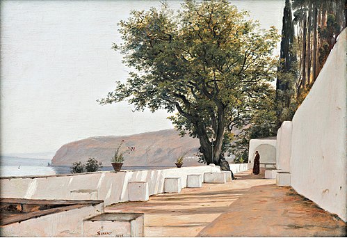 Vue sur la mer près de Sorrento, 1835, Martinus Rørbye