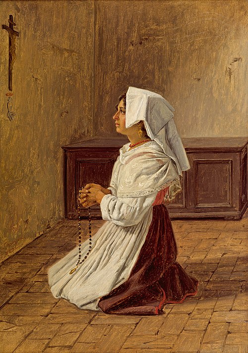 Femme italienne en prière, 1836, Martinus Rørbye
