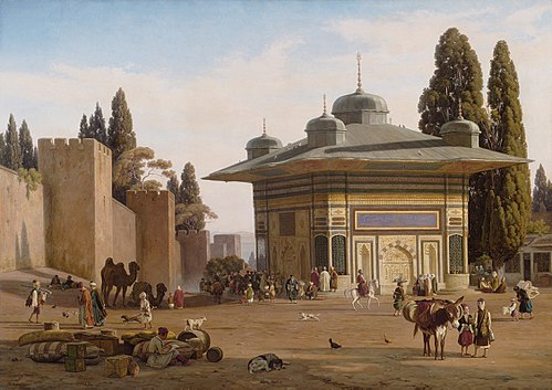 Well on St Sophie's Square near the Gate of the Seraglio in Constantinople, 1846, Martinus Rørbye