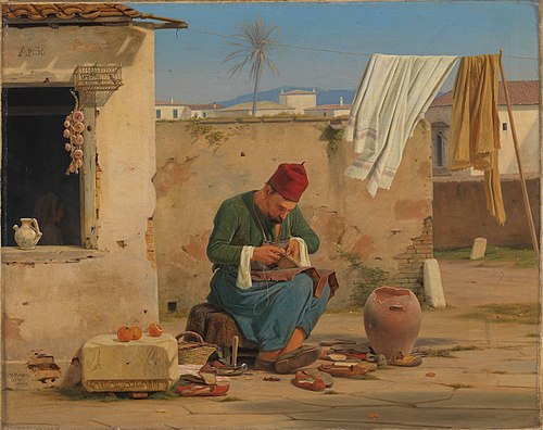 Gresk skomaker, 1840, Martinus Rørbye