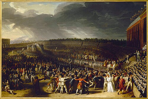 La Fête de la Fédération, le 14 juillet 1790, au Champ-de-Mars, 1792, Charles Thévenin