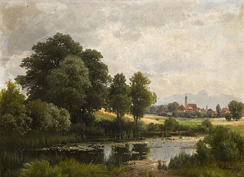 Summer morning near Aibling in Upper Bavaria, , Josef Schoyerer