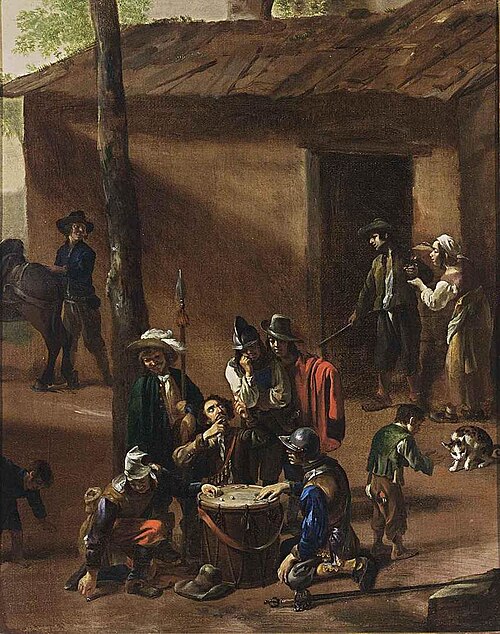 Soldiers Playing Dice, 1630, Michelangelo Cerquozzi