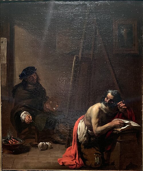 Self-portrait in his studio, 1645, Michelangelo Cerquozzi