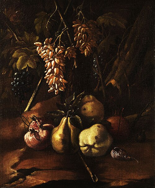 Fruit still life, 1650, Michelangelo Cerquozzi