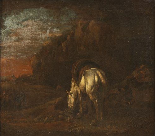 Landscape with a White Horse Grazing, , Michelangelo Cerquozzi
