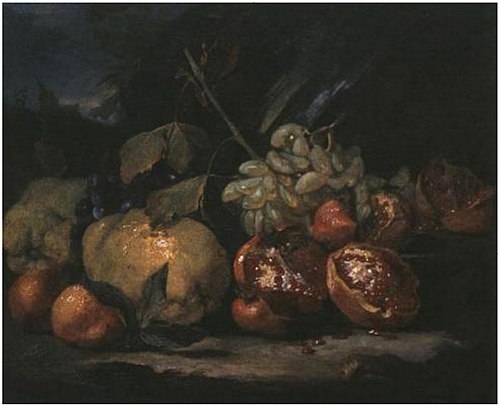 Nature morte aux raisins blancs, 1660, Michelangelo Cerquozzi