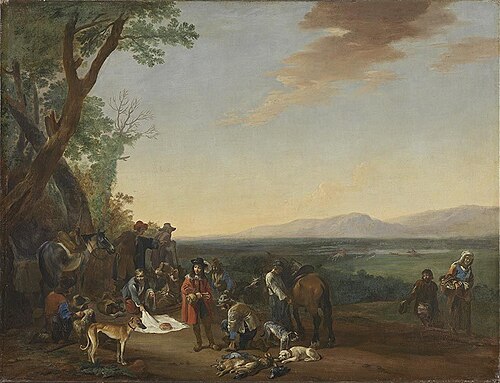 Ruhe auf der Jagd, 1631, Michelangelo Cerquozzi