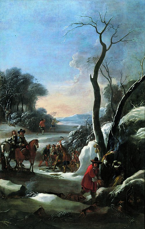 Fox hunting, 1700, Jan Miel