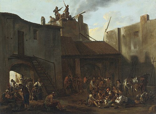 Roman Lime Kiln with Peasants Gambling, , Jan Miel