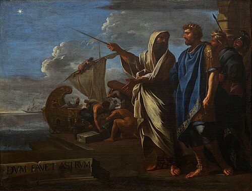 Alexander the Great consults an astrologer before embarking, 1662, Jan Miel