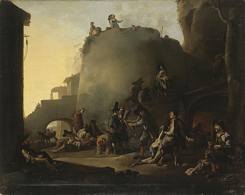 Scene from the Life of Tramps (Lazzaroni), 1650, Jan Miel