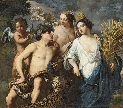 Sine Cerere et Baccho Friget Venus, 1645, Jan Miel