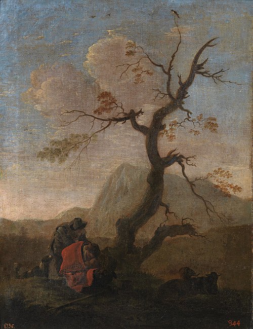 Landscape with herders, 1601, Jan Miel