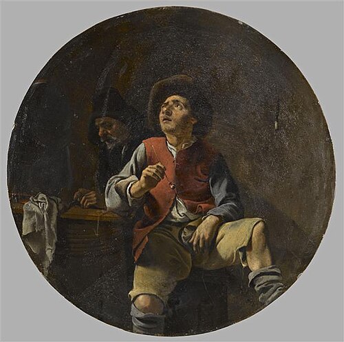 Le Fumeur, 1700, Jan Miel