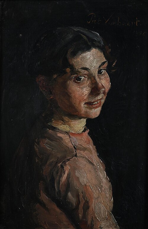 Portrait of a girl, 1886, Piet Verhaert