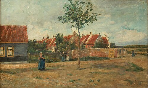 Woman near a village in Zealand, 1896, Piet Verhaert