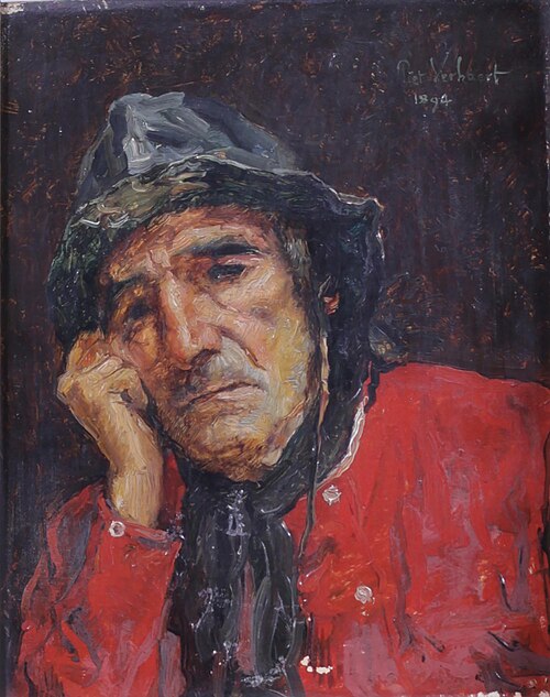 Portrait of an old fisherman, 1894, Piet Verhaert