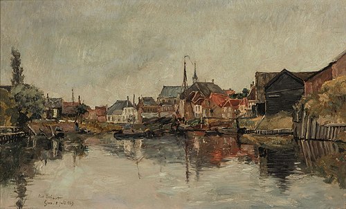Harbour in Goes, 1889, Piet Verhaert