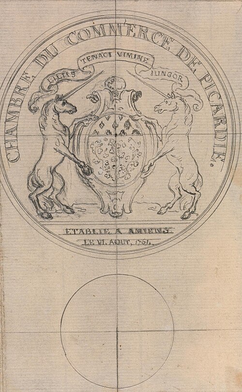 Design for a Coin: Chambre de Commerce de Picardie, 1761, 1761, Hubert-François Gravelot