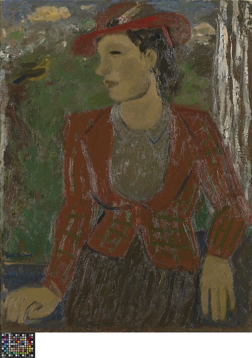 Young woman with hat, 1938, Gustave De Smet
