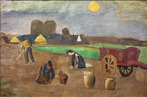 Potato harvest, 1920, Gustave De Smet