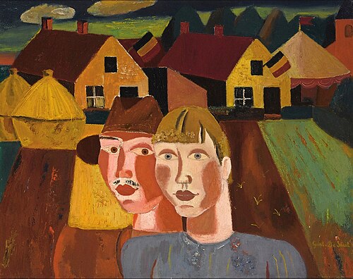 The couple in the village, 1930, Gustave De Smet