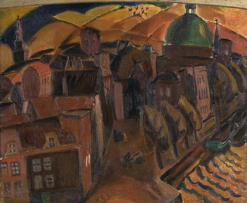 The Green Dome Church in Amsterdam, 1919, Gustave De Smet