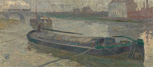 View of the Stropbrug in Ghent, 1906, Gustave De Smet