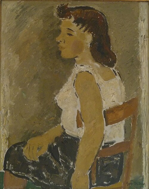 Zittende vrouw in witte blouse, 1938, Gustave de Smet