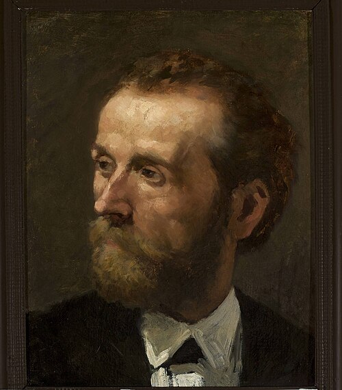 Portrait of Kazimierz Alchimowicz, painter, 1875, Tadeusz Ajdukiewicz