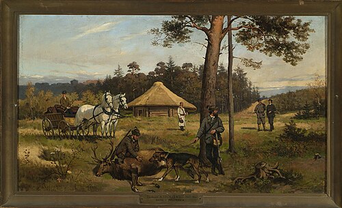 After hunting for a deer, 1877, Tadeusz Ajdukiewicz