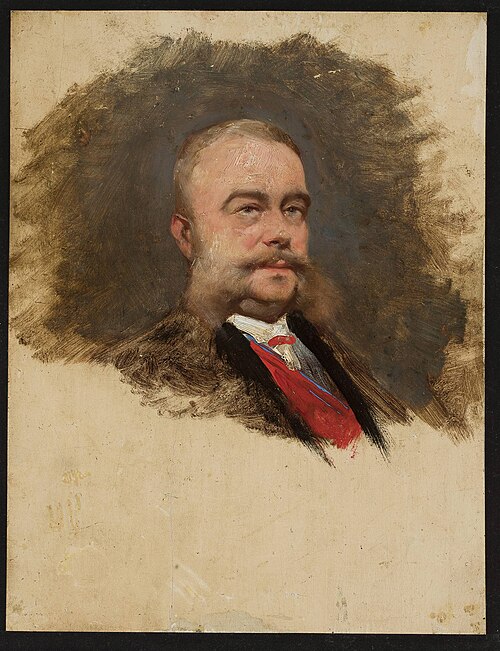 Portrait of an old man, sketch, 1890, Tadeusz Ajdukiewicz