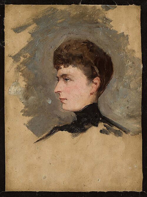 Portrait of a lady, sketch, , Tadeusz Ajdukiewicz
