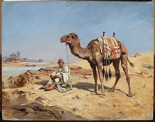 Arab in the desert, 1885, Tadeusz Ajdukiewicz