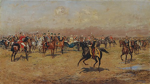 Militärparade vor Kaiser Franz Joseph I., 1899, Tadeusz Ajdukiewicz