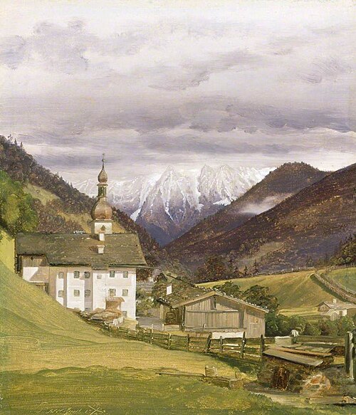 The Church of Ramsau, 1832, Wilhelm Ferdinand Bendz