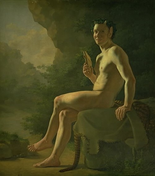 Ung Pan i en grotte. Modelfigur, 1825, Wilhelm Ferdinand Bendz
