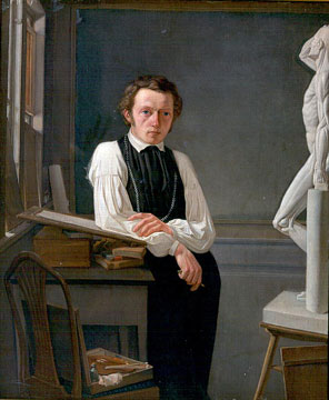 portrait of the painter Niels Peter Holbech, 1824, Wilhelm Ferdinand Bendz