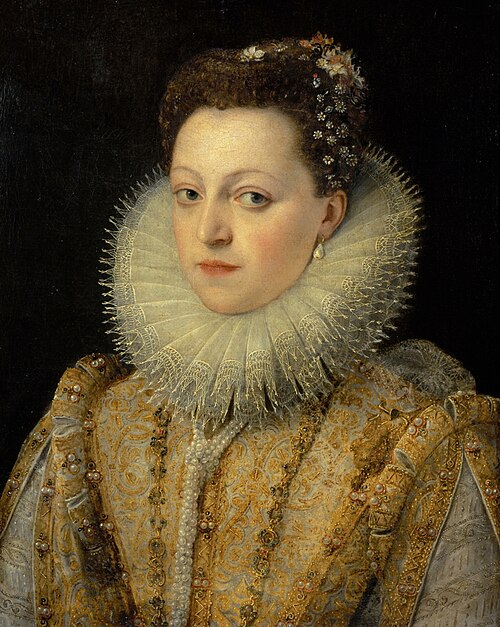 Portrait of a lady, presumably Corona della Somaglia (15.. - 1558), Maria von Portugal (1538-1577) o, 1550, Pieter Pourbus