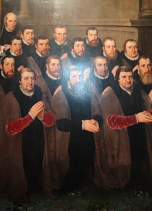 Volets de triptyque : face. PORTRAITS. LES MEMBRES DE LA, 1556, Pieter Pourbus
