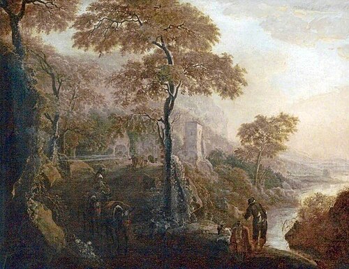 Italian Landscape with Muleteers, 1700, Jan Both