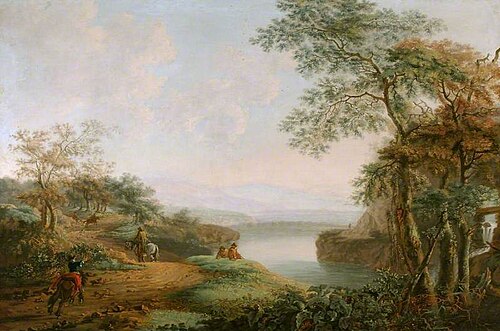 Landscape with a Lake and Horsemen, , Jan Both