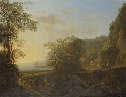Paysage italien avec vue sur un havre, 1646, Jan Both