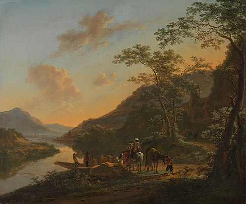 Italian Landscape with Ferry, 1640, Jan Both