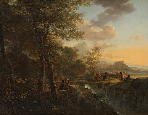 Italian Landscape with a Draughtsman, 1650, Jan Both