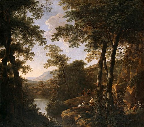 Paysage italien avec guerriers romains, 1650, Jan Both